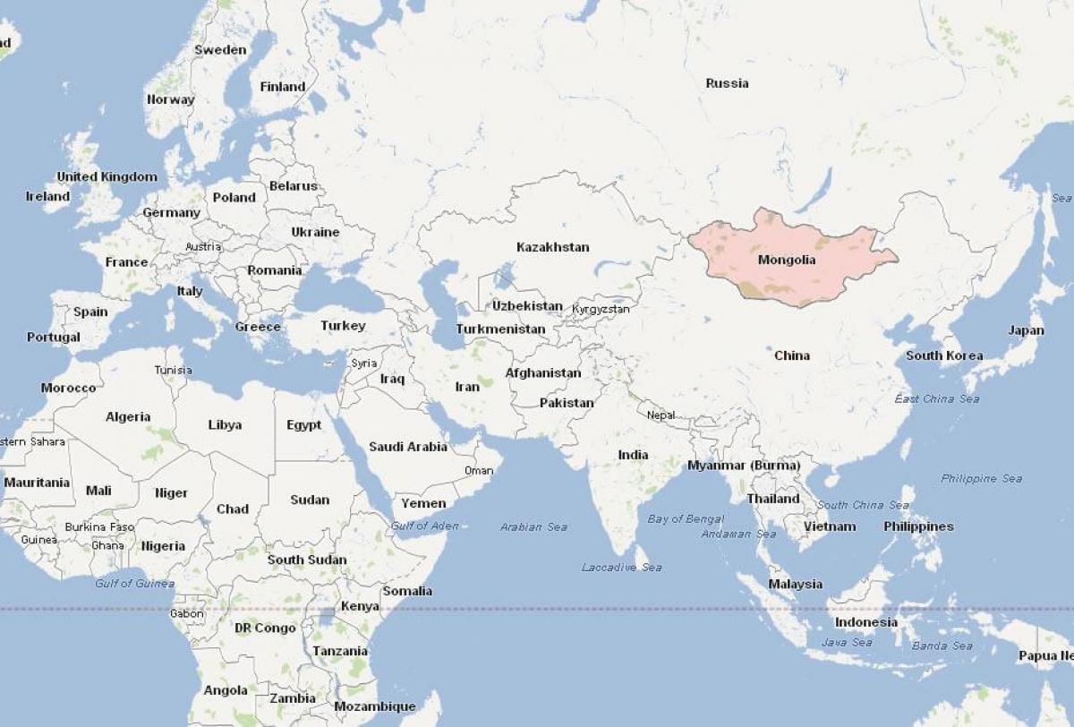 kaart van Mongolië kaart van azië