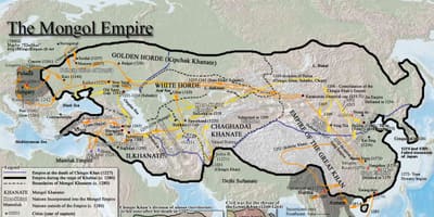 Mongoolse geschiedenis kaart