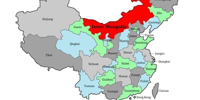 Kaart van Mongolië regio