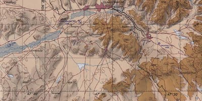 Kaart van Mongolië topografische