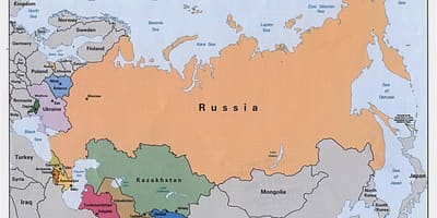 Kaart van rusland-Mongolië